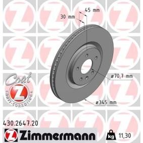 Compre Disco de travão da ZIMMERMANN 430.2647.20 a um preço baixo por 121,68 €