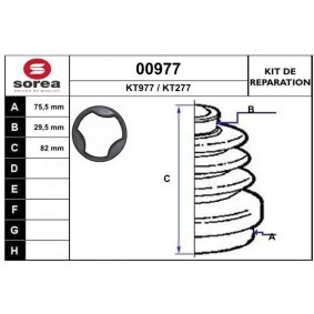 Achetez des Jeu de joint-soufflet, arbre de commande SNRA 00977 à prix pour 10,91 €
