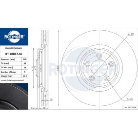Bremsscheibe RT 20817-GL von ROTINGER günstig für 91,28 € online kaufen