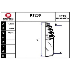 Faltenbalgsatz, Antriebswelle KT236 von SERA günstig für 27,41 € online kaufen