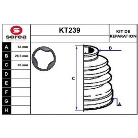 Faltenbalgsatz, Antriebswelle KT239 von SERA günstig für 11,44 € online kaufen