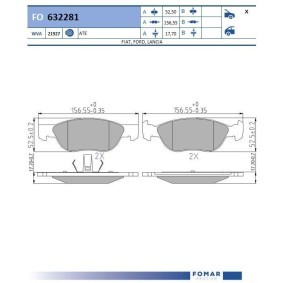 Bremsbeläge FO 632281 von FOMAR Friction günstig für 20,24 € online kaufen
