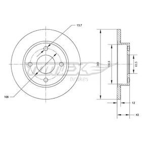 Bremsscheibe für MAZDA von TOMEX brakes
