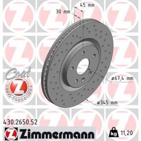 Compre Disco de travão da ZIMMERMANN 430.2650.52 a um preço baixo por 142,05 €