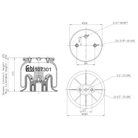 Luftfeder, Fahrwerk 107301 von FEBI BILSTEIN günstig für 128,52 € online kaufen