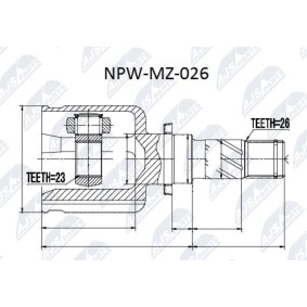 Compre Jogo de apoios, veio de transmissão da NTY NPW-MZ-026 a um preço baixo por 50,62 €