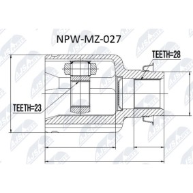 Compre Jogo de apoios, veio de transmissão da NTY NPW-MZ-027 a um preço baixo por 37,91 €