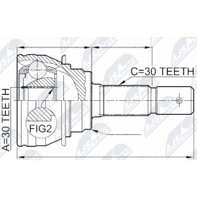 Gelenksatz, Antriebswelle NPZ-TY-020 von NTY günstig für 68,59 € online kaufen