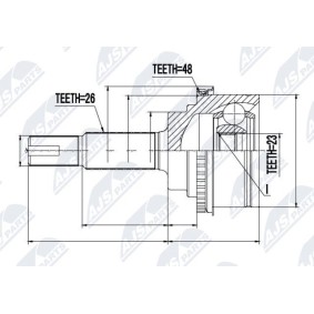 Comprar Juego de articulación, árbol de transmisión de NTY NPZ-TY-075 a bajo precio de 46,13 €