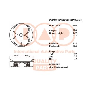 Kolben 100-03106 von IAP QUALITY PARTS günstig für 256,46 € online kaufen