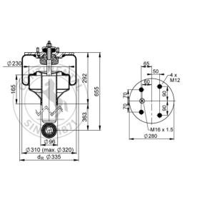 Compre Fole, suspensão pneumática da CONTITECH AIR SPRING 1416 N P01 a um preço baixo por 928,49 €