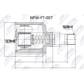 Osta Nivelsarja, vetoakseli NTY:llä NPW-FT-007 edullisesti hintaan 45,32 €