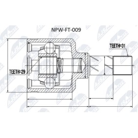 Osta Nivelsarja, vetoakseli NTY:llä NPW-FT-009 edullisesti hintaan 60,82 €