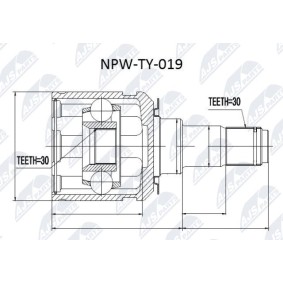 Gelenksatz, Antriebswelle NPW-TY-019 von NTY günstig für 71,72 € online kaufen