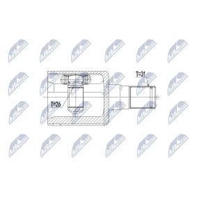 Compre Jogo de apoios, veio de transmissão da NTY NPW-VV-068 a um preço baixo por 52,81 €