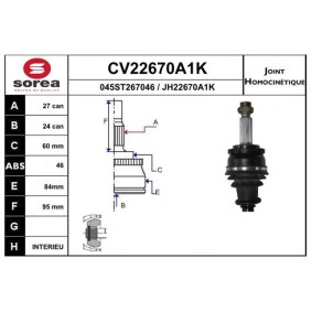Acquista Kit giunti semiasse da EAI CV22670A1K a buon mercato per soli 53,37 €
