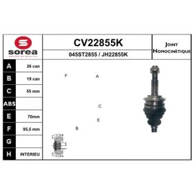 Acquista Kit giunti semiasse da EAI CV22855K a buon mercato per soli 47,65 €
