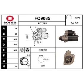 Köp Startmotor av SNRA FO9085 till det låga priset 2287,92 kr