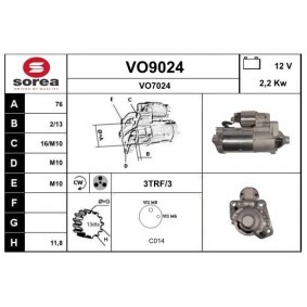 Köp Startmotor av SNRA VO9024 till det låga priset 3367,90 kr