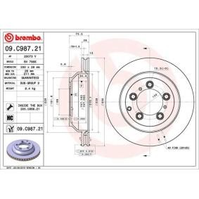 Achetez des Disque de frein BREMBO 09.C987.21 à prix pour 95,89 €