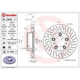 Achetez des Disque de frein BREMBO 09.D805.11 à prix pour 108,88 €