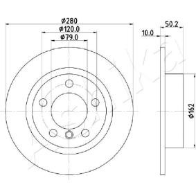Achetez des Disque de frein ASHIKA 61-00-0134 à prix pour 44,57 €