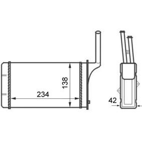Wärmetauscher, Innenraumheizung AH 49 000S von MAHLE ORIGINAL günstig für 30,28 € online kaufen
