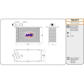 Köp Intercooler av AHE 702.077 till det låga priset 1793,22 kr