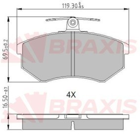Acquista Kit pastiglie freni da BRAXIS AA0634 a buon mercato per soli 16,48 €