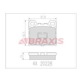 Acquista Kit pastiglie freni da BRAXIS AB0602 a buon mercato per soli 11,25 €