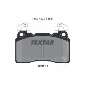 Achetez des Plaquettes de frein TEXTAR 2591503 à prix pour 73,24 €
