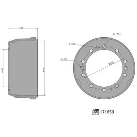Bremstrommel des Herstellers FEBI BILSTEIN - Originalware Artikelnummer: 171659