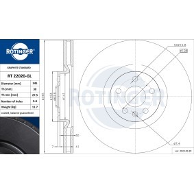 Bremsscheibe RT 22020-GL von ROTINGER günstig für 99,69 € online kaufen