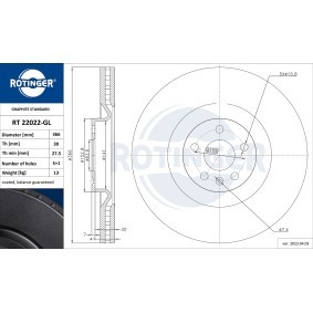 Bremsscheibe RT 22022-GL von ROTINGER günstig für 111,67 € online kaufen