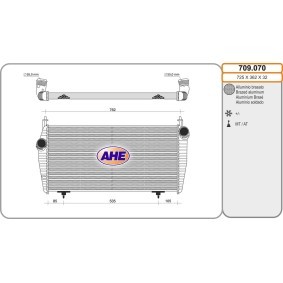 Köp Intercooler av AHE 709.070 till det låga priset 2636,45 kr