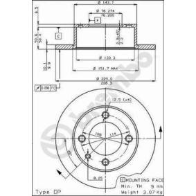 Compre Discos de freno de BREMBO online para Simca 1609/1610 a precios moderados