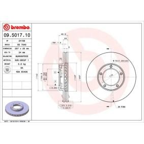 Achetez des Disque de frein BREMBO 09.5017.10 à prix pour 36,22 €