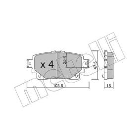 Acquista Kit pastiglie freni da METELLI 22-1229-0 a buon mercato per soli 31,67 €