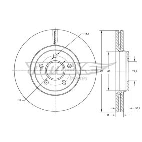 Bremsscheibe TX 73-77 von TOMEX brakes günstig für 42,12 € online kaufen
