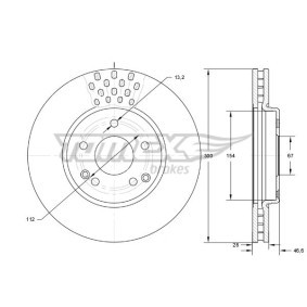 Bremsscheibe für CHRYSLER von TOMEX brakes