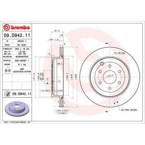 Osta Jarrulevy BREMBO:llä 09.D942.11 edullisesti hintaan 59,20 €