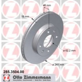 Bremsscheibe 285.3504.00 von ZIMMERMANN günstig für 124,15 € online kaufen