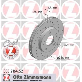 Køb Bremseskive af ZIMMERMANN 380.2164.52 til den lave pris 1825,19 DKK