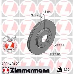 Compre Disco de travão da ZIMMERMANN 430.1490.20 a um preço baixo por 44,12 €