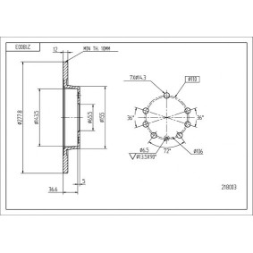 Bremsscheibe 218 003 von HART günstig für 25,06 € online kaufen