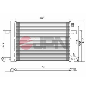 Achetez des Condenseur, climatisation JPN 60C9119-JPN à prix pour 67,87 €