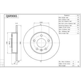 Comprar Disco de freno de AISIN Q6R906S a bajo precio de 27,90 €