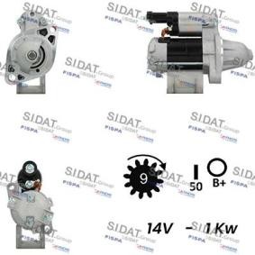 Köp Startmotor av SIDAT S12DE0515A2 till det låga priset 1687,62 kr