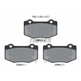 Achetez des Plaquettes de frein TEXTAR 2594401 à prix pour 42,55 €