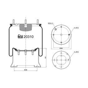 Acquista Soffietto, Sospensione pneumatica da FEBI BILSTEIN 20310 a buon mercato per soli 90,77 €